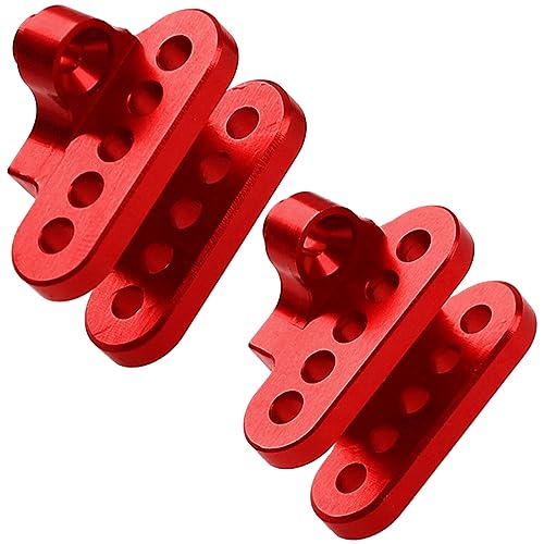 2Pcs Vgoohobby Aluminum Alloy Lower Shock Absorber Mount Bracket Compatible with 1/8 Losi LMT 4WD Solid Axle RC Monster Car (Red)