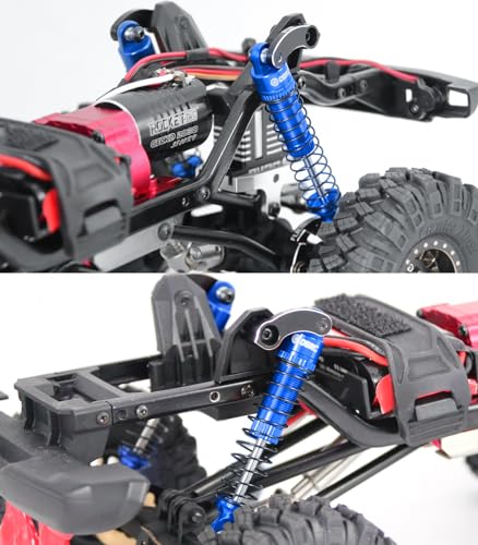 OGRC 60mm Long Travel RC Shock Absorber Oil Damper for TRX4M 1/18 RC Car | Oil-filled, Aluminum, for Traxxas TRX4M Upgrade Parts, Blue - color: Blue