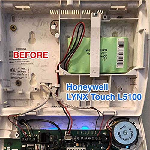 1PACK 300-03864-1 Battery 7.2V 1100mAh Compatible for Alarm Lynx WALYNX-RCHB-SC Honeywell Lynx Touch K5109, L3000, L5000, L5100 ADEMCO 300-06868 - size: 1 PCS 7.2V 1100mAh battery