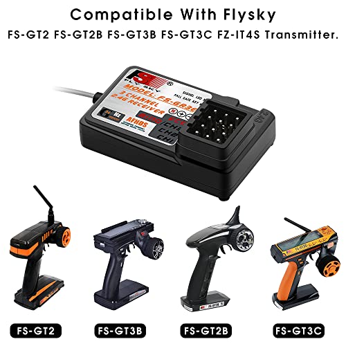 Flysky GR3E Receiver 2.4GHz 3CH for Flysky FS-GT2/GT2B/GT3B/GT3C/IT4S, 1PC