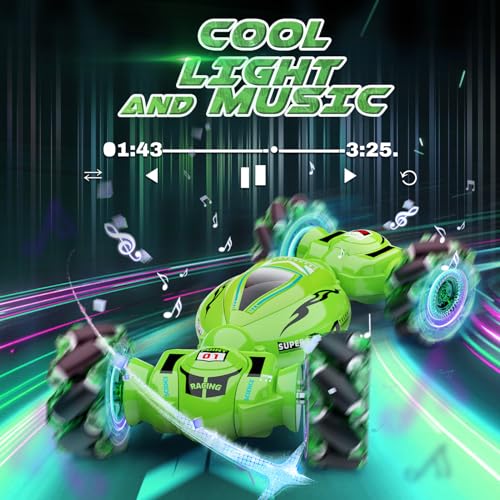 Nitigo Gesture RC Car Hand Controlled RC Car Toys for Boys Girls 6-12 | 2.4GHz 360° Rotation 4WD Gesture Sensing RC Stunt Car with Light & Music, Birthday Gifts for Kids