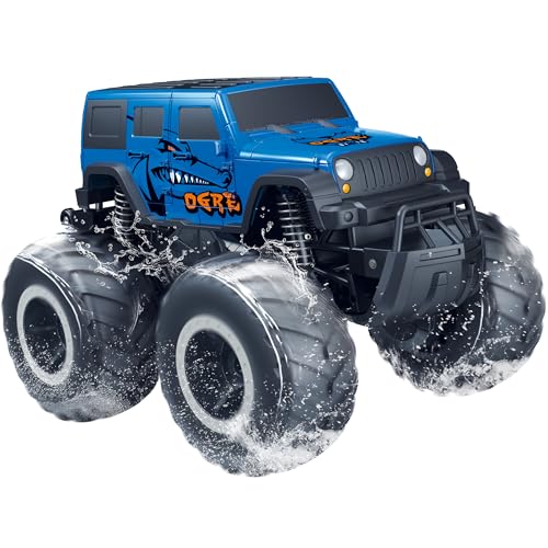 Threeking 1:16 Amphibious SUV Monster Truck All Terrain RC Car Crawler Toys | Waterproof Durable 4WD Off-Road Remote Control Cars Unique Toy Gifts for Boys Girls Ages 6-12 - color: Suv