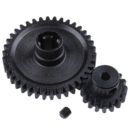 Hobbypark 1 Set Metal Diff Main Gear 38T & Motor Gear 17T for RC 1/18 WLtoys A949 A959 A949 A959 A969 A979 RC Car Buggy Upgrade Parts