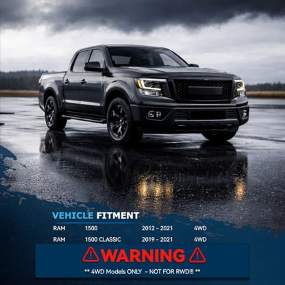 Detroit Axle - Front CV Axles for 2012-2021 Ram 1500 | 2019-2021 Ram 1500 Classic,CV Axle Shafts Assembly 2013 2014 2015 2016 2017 2018 2020 Replacement - size: 2X38001-NEW/Pair