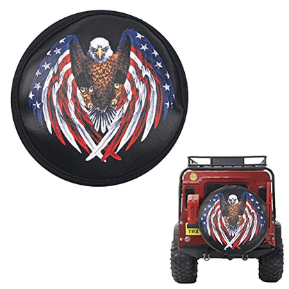 1/10 RC Simulation Leather Spare Tires Cover Accessories Compatible with Traxxas TRX-4 Tamiya CC01 Axial SCX10 Wraith D90 Redcat HSP 1/10 RC Crawler Truck (Hawk) - style: Hawk
