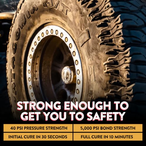 GlueTread Sidewall Tire Repair Kit, ATV UTV Tire Patch Kit Heavy Duty 4x4 | Glue Tread Tire Patches Heavy Duty, Tubeless Off Road Emergency Sidewall Fix, No Wheel Removal, Jeep, Truck, Tractor, SXS