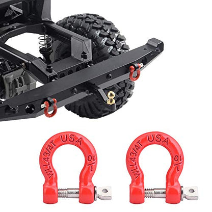 8PCS RC Car Metal Tow Shackle, RC Car Trailer Buckle, RC Winch Accessories for 1/8 Climbing Crawler Car, Compatible with SCX10 CC01 D90 D110 TF2