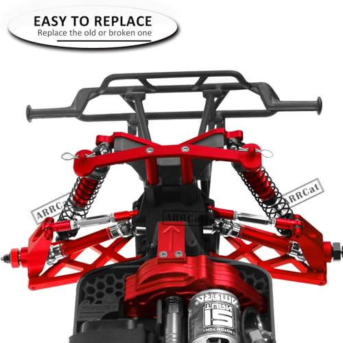 4PCS Front Rear Full Alloy Shocks RC Upgrades Parts for 1/10 Senton Granite Big Rock Vorteks 3s Blx 4X4 Mega 550,for 1/10 Kraton Outcast 4s,Red,Replace #AR330550 AR330551 - color: Red Shocks (Upgrades)