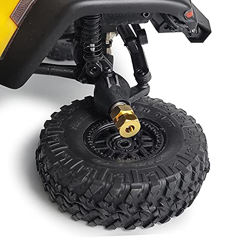 Brass 7mm Wheels Hex Hub 4mm Extension Hex Drive Adapter for 1/24 Axial SCX24 90081 RC Crawler Car Upgrades Accessories