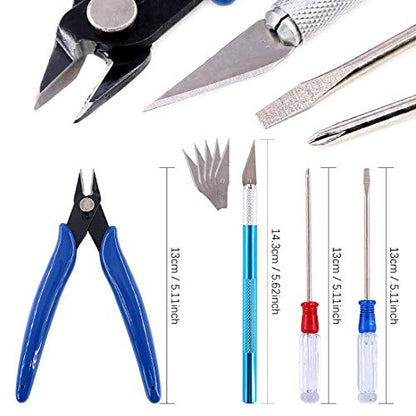 Keadic 26Pcs Modeler Basic Tools Craft Set Hobby Building Tools Kit Professional Modeler Basic Tools Craft Set for Basic Model Assembling
