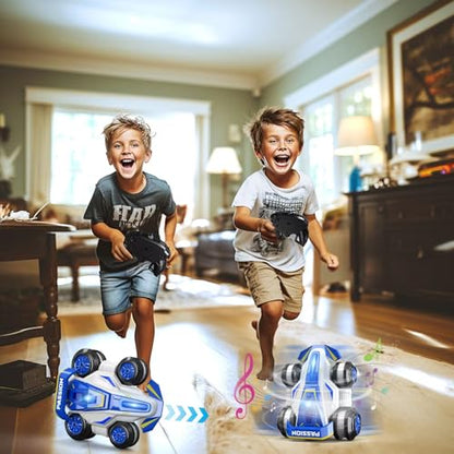 High Speed Drift Remote Control Stunt Deformation Car, Birthday Gifts, for Boys and Girls 4-16 Years Old (Sky Blue) - color: Sky Blue