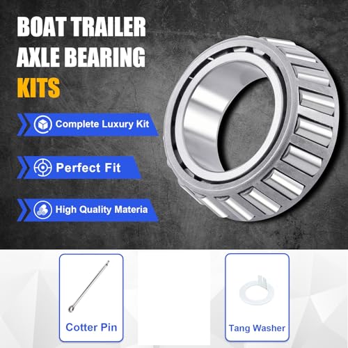 XiKe Trailer Bearings 25580/25520 & 02475/02420 for 8,000 lb Axles, 2 Sets | Boat Traiker Hub Kit Includes 21333TB/10-10 Seal, 22333TB/ 10-36 Seal - size: 25580/20 ＆ 02475/20 + Seal ID 2.125'' ＆ 2.250'', style: Pack 2 Set