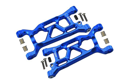 GPM For Losi 1:10 Lasernut U4 Tenacity LOS03028 / Tenacity DB Pro LOS03027V2 Upgrade Parts Aluminum Front Lower Arms - 12Pc Set Blue