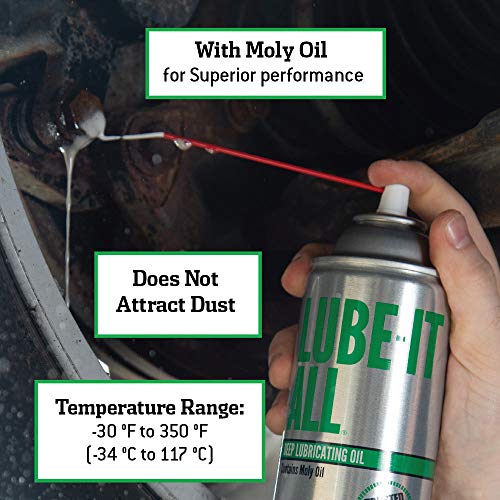Lube-It All Deep Lubricating Oil – Multi-Purpose Spray Lubricant for Industrial, Automotive, Marine, and Household Use, Long-Lasting Protection, Water-Resistant Formula, 11 oz, 12-Pack - style: 12 Cans of 11 Ounces