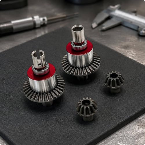 Simhoa Industrial Differential Metal Front Rear Differential Gear Drivetrain Assembly Improved Rotation Balance Enhanced Power Transfer Suitable for Rc Car Hobby Use Terrain Competition Regular