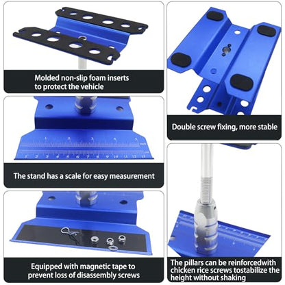 RC Car Stand RC Repair Stand 360 Degree Rotation Lift or Lower for Traxxas Arrma Redcat Axial RC4WD HSP Losi 1/8 1/10 1/12 1/16 Scale RC Crawler Car Truck Buggies (Navy Blue) - color: Navy Blue