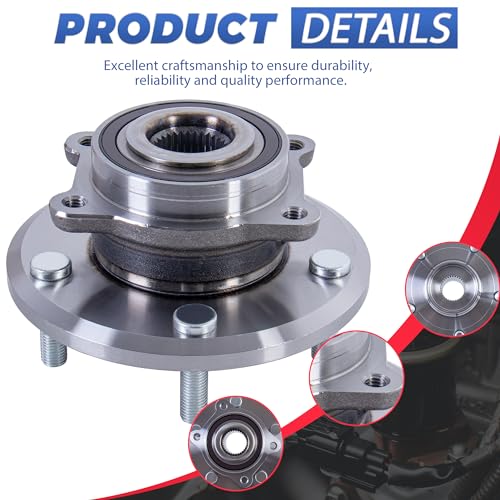 513286 Front Wheel Hub Bearing Assembly Encoder ABS 5 Lugs 1 Pack | Fits 2009-2017 Dodge Journey, Automotive Replacement Front Left Wheel Hub Assembly with Encoder ABS - size: 513286/1PC