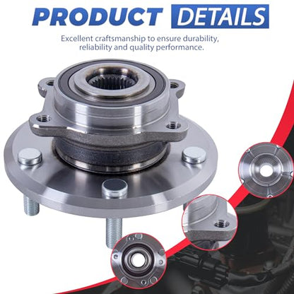513286 Front Wheel Hub Bearing Assembly Compatible with 2009-2017 Journey | 5 Lugs Automotive Replacement Front Left Wheel Hub Assembly with Encoder ABS Compatible with 2009-2017 Dodge Journey, 1 Pack - size: 513286/1PC