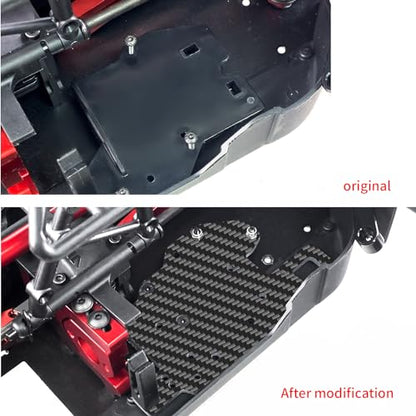 RC Car Carbon Fiber ESC Mounting Fixing Plate ESC Mount Plate ESC Bracket Mounting Bracket Upgrade Parts Compatible with Arrma Kraton 6S V4&V5 BLX Typhon 6S TLR 1/8 RC Car