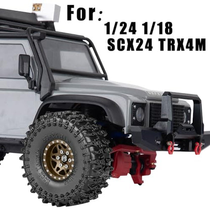 for SCX24 TRX4M 1/24 1/18 RC Crawler Car,Aluminum 1.0" Beadlock Wheel Tires Hub Rim 4PCS 1.0in Beadlock Heavy Duty Rim,Brown - color: (4PCS）Brown
