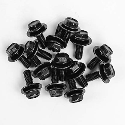 GOOACC GRC-70 35PCS Engine Under Cover Splash Shield Guard Body Bolts Bumper Fender Liner Push Retainer Fastener Rivet Clips , black - color: 35PCS Extruded U-nuts