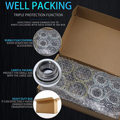 iBroPrat 4 Sets 3500 LB L68149 L44649 Boat Trailer Axle Bearing Kits | with 171255TB/10-19 Grease Seals, 1.98" Dust Covers and Rubber Plugs, Cotter Pins for #84 Spindle