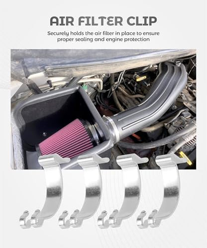 4PCS Air Filter Clips,Car Accessories Heavy Duty Metal Air Cleaning Filter Box Housing Clip for Fastening Connections,Automotive Replacement,Compatible with Various Car Models
