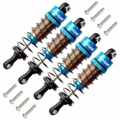 1/10 70mm RC Oil filled Shock Absorbers kit for Tamiya CC01 WR-02 Axial SCX10 D90 HPI HSP 1/10 Crawler Car Buggy Car Upgrades Replace Parts (Blue) - color: Blue