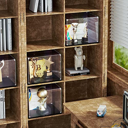 Clear Acrylic Display Case, Self-Assemble Showcase for Collectibles, Action Figures, Dolls- Alternative Glass Box for Commemorative Gifts(14x14x14 inch, 35x35x35 cm) - size: 14x14x14 inch, 35x35x35cm