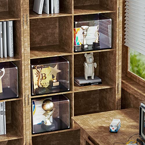 Clear Acrylic Display Case, Self-Assemble Showcase (14x14x14 inch) | for Collectibles, Action Figures, Dolls- Alternative Glass Box for Commemorative Gifts - size: 14x14x14 inch, 35x35x35cm
