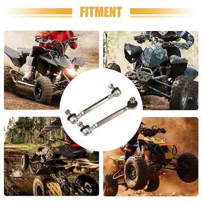 ACROPIX 10cm 3.94" Steering Tie Rod End Tie Rod Link Fit for 50cc 70cc 90cc 110cc 125cc 150cc ATV Quad Four Wheeler with Ball Joint Accessories - Pack of 2 - size: 100mm