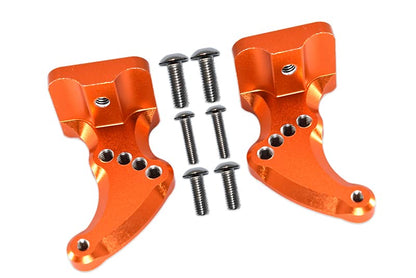 GPM For Traxxas E-Revo 2.0 VXL Brushless (86086-4) Upgrade Parts Aluminum Rear Wing Mount - 2Pc Set Orange
