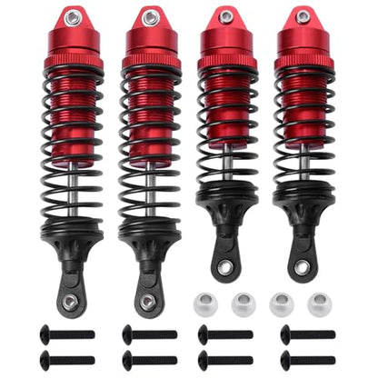 HobbyPark RC Shocks for 1/10 Traxxas Slash 4x4 Hoss Rustler Stampede Bandit VXL Nitro Shock Absorber Damper Set Upgrades Parts Replace of 5862 (Red)