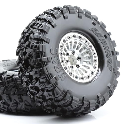 GOTECK RC Rims 1.9 Beadlock Wheels Heavy Duty CNC Aluminum Crawler RC Wheel Rim Set Wheel Hub 4pcs-Set for 1/10 RC Crawler, TRX4 Axial SCX10 II SCX10 III Redcat Gen8, RC4WD D90 - color: GS2910