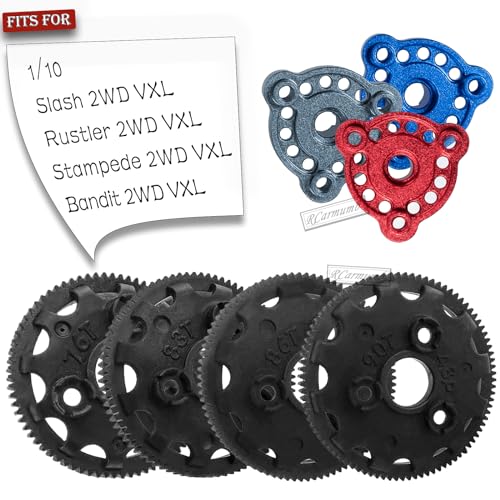 RC 48P 90T Spur Gear w/ 17T 19T 21T & Slipper Clutch Slipper Rebuild Kit Pressure Plate RC Upgrades Part for 1/10 Rustler/Stampede/Bandit 2WD VXL XL-5,Slash 2WD (VXL),Navy Blue - color: Navy Blue( 1 Set )