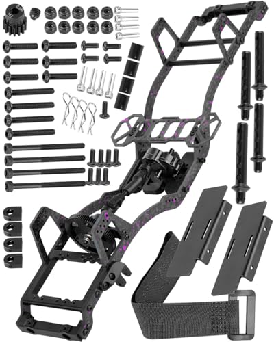 RC Carbon Fiber Upgardes Parts LCG Chassis Kit for 1/10 SCX10 SCX10 II Capra 1.9 UTB and Other DIY Builds RC Crawler,Front Mounted Transmission LCG Chassis Kit,Colour - color: Colour（for 1/10)