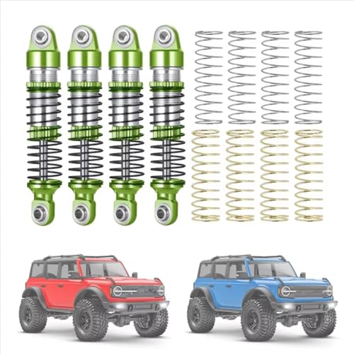 RC Car Shock Absorbers Compatible with Traxxas for TRX4M 1/18 RC Crawler Car Upgrade Parts Replacement Accessories 4Pcs Metal Oil Shock Absorber Damper