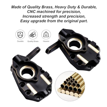 Hobbypark Heavy Brass Steering Knuckles Portal Housings Inner Front for Traxxas TRX4 Weight Upgrades Parts fit TRX-6