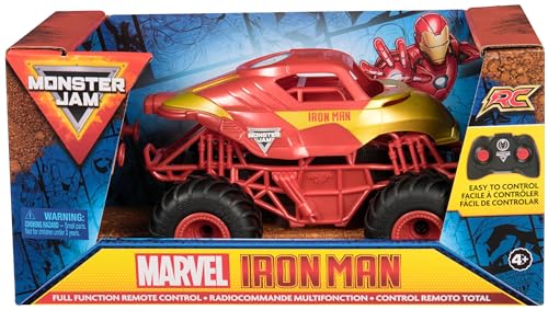 Monster Jam, Marvel Iron Man RC Indoor Outdoor RC Truck 1:24 Scale 4+ Years