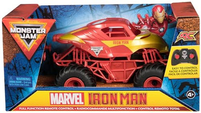 Monster Jam Marvel Iron Man RC Truck, 1:24 Scale | Remote Control Truck Toy, Durable Construction, Authentic Design, Easy to Use Remote, Pretend Play Gifts for Kids Ages 4+ - style: Marvel Iron Man