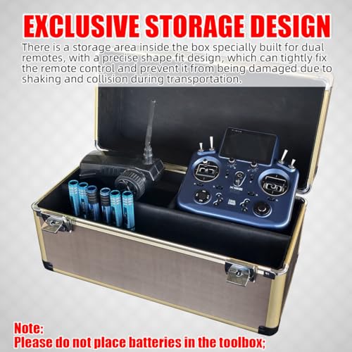 Dual Control Aluminum Box Portable Case 45x28x21.5cm for RC Model