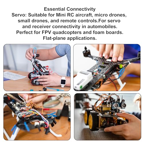 6pcs Servo Y Splitter Cable, 3.94 Inch/10cm 1 Female to 2 Male Extension Harness Cord Splitter Wire Connectors for JR/Futaba Used on RC Cars, Drones, Boats, Airplane Models Parts Accessories - style: Style 1