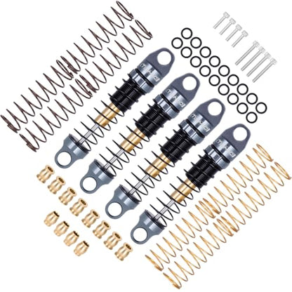 28MM Oil Shock Absorbers Upgrade Compatible with 1/30 RC Crawlers | Fits Axial SCX30 / FCX30 / Orlandoo Hunter Oh32P01 - Oil Damper Upgrade - Gray - color: Gray