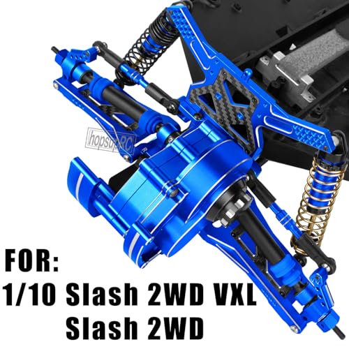 Aluminum for Upgrades Parts 1/10 Slash 2WD VXL/Slash 2WD,Front&Rear Suspension A Arms w/Tie Bar (Only for Slash) Hops Up,Navy Blue - color: Navy Blue(for 1/10)