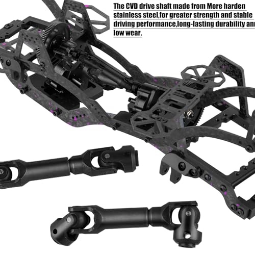 LCG Carbon Fiber Chassis Kit & Front Mounted Transmission Upgrades Part for 1/10 RC Crawlers SCX10 SCX10 II Capra 1.9 UTB and Other DIY Builds,Aluminum Gearbox Carbon Fiber Chassis,Colour - color: Colour(for 1/10)