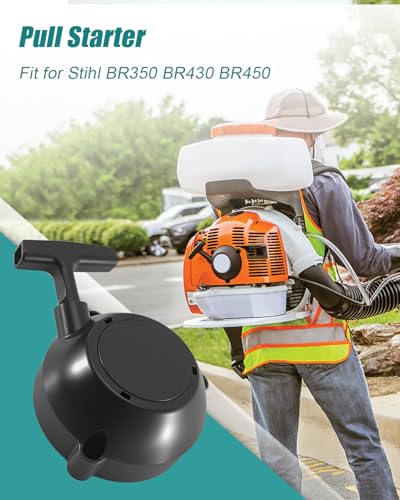 4244 190 0305 Recoil Starter Pull Start Fit for Stihl BR350 BR430 2-Stroke | Fit for Stihl BR450, Replace 42441900305, Black