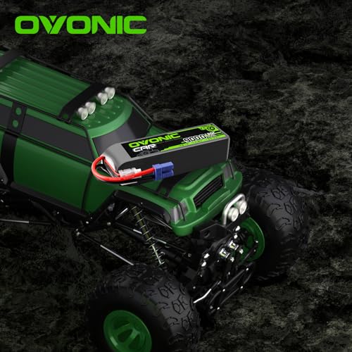 OVONIC 4S LiPo Battery 14.8V 9000mAh 120C with EC5 Plug for RC Car RC Truck Airplane Helicopter Boat Car Racing RC Hobby (2 Packs)