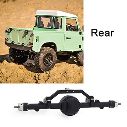 CNC Aluminum Alloy Front Rear Axle Complete Set for 1/10 RC Crawler RC-4WD Gela-nde II TF2 D110 Yo-ta II Axles(Black) - color: Front and Rear Axle