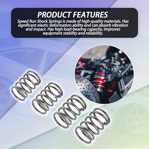 Speed Run Springs/Speed Run Shock Springs-(4 Springs Include 2PCS Front & 2PCS Rear) Fit for Arrma Limitless/Arrma Infraction/Arrma Felony Rc Car