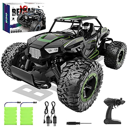 BEZGAR TB142 Remote Control Car - 1:14 RC Cars for Boys Kids and Adults | 2WD All-Terrains Electric Off-Road, 20 Km/h Vehicle Truck Crawler Toy with Two Rechargeable Batteries